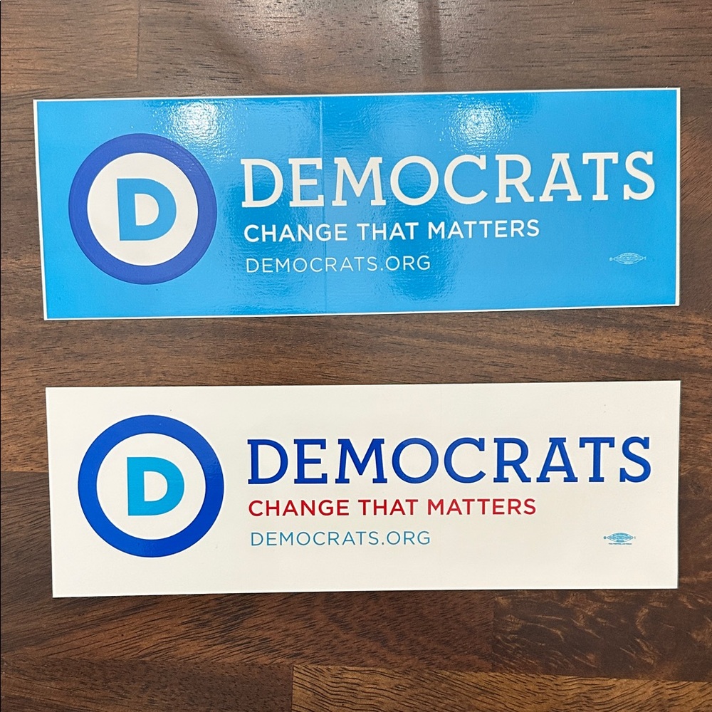 Blue and White Democrats  Bumper Sticker